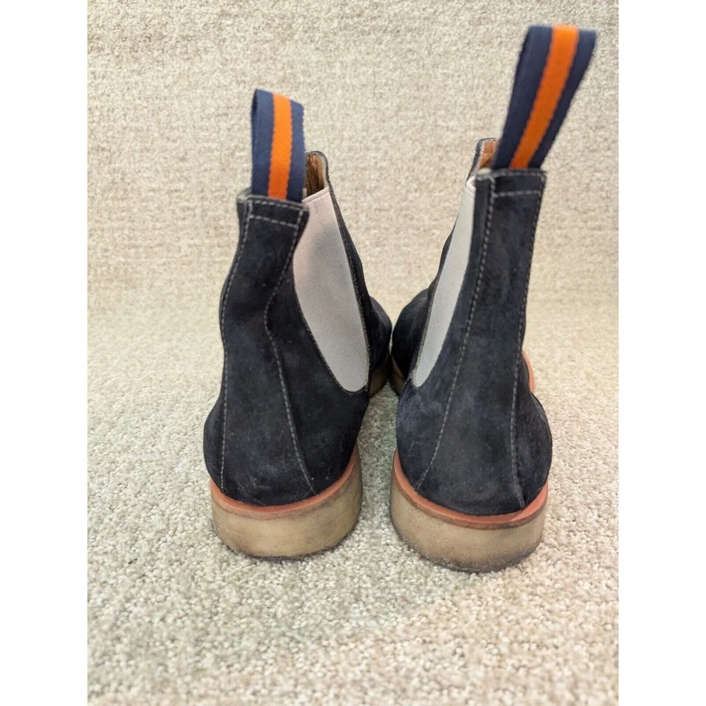 New Republic Boots Mens 11 Sonoma Chelsea Boots Blue Suede Upper